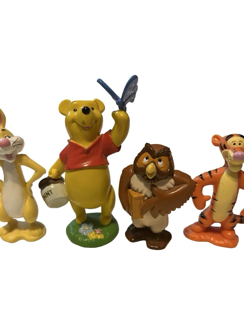Disney Winnie the Pooh Vintage Mini Figure Set of 6 Party Tomy Used
